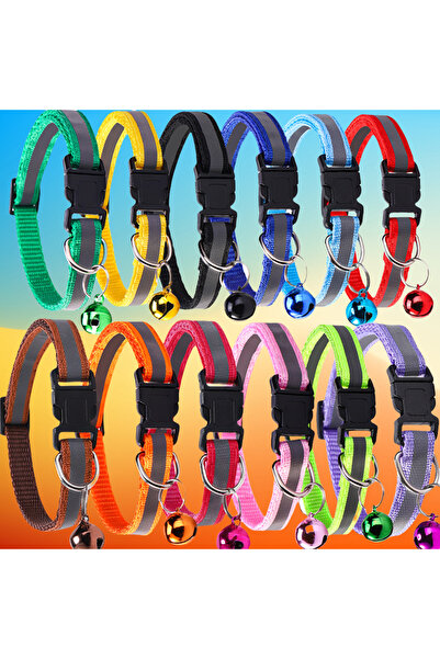 Choice طوق متعدد الاستخدامات للحيوانات الأليفة، 12 قطعة/مجموعة، مزود بجرس، قل...