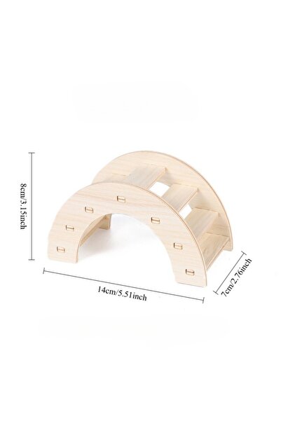 Choice1 لعبة أرجوحة خشبية على شكل جسر مقوس للحيوانات الأليفة مثل الهامستر وال...
