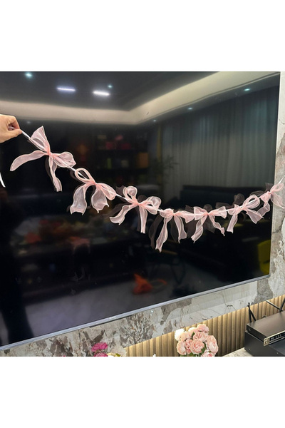 choice2 Style-4 Pink Bowknot Banner Hanging Pendant Garlands For Girls Prince...