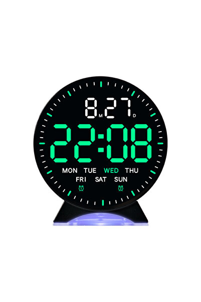 choice2 BG Digital Alarm Clock Week Date Second Hand Display Mood Light Dual ...