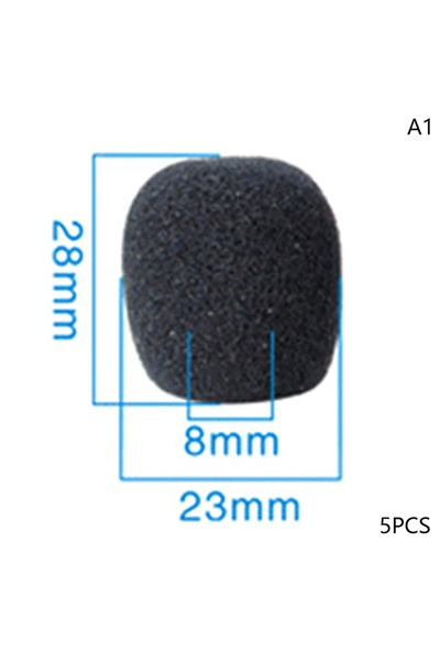 Choice5 KOQZM 28X23CM 5 Pcs Black Foam Earphone Mic Cover Microphone Windscre...
