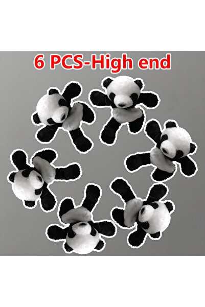 choice2 6 PCS-High end 6/3/1PCS Cartoon Plush Panda Creative Refrigerator Sti...