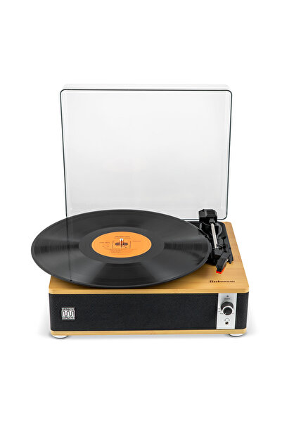 Electromures EM 1021 pickup with sapphire stylus and bluetooth speaker, Bambo...