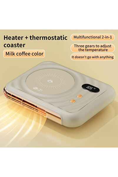 Choice1 DUTRIEUX EU Beige Electric Cup Warmer Thermostatic Heating Coaster 3-...
