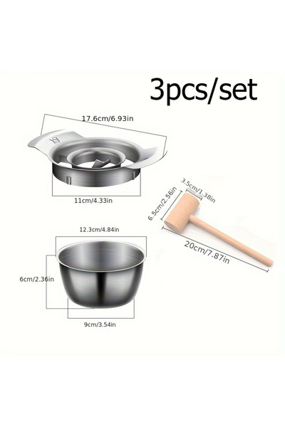 Choice Silver 3pcs/set Stainless Steel Pomegranate Peeler Tool Fruit Seed Ext...