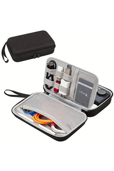 Choice1 Black Hard Travel Electronic Organizer Case for Power Bank Chargers C...