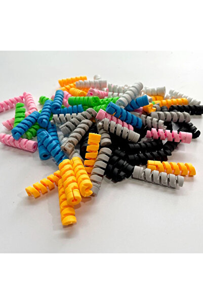 Choice غطاء حماية كابل متعدد الألوان مكون من 10 قطع، مصنوع من السيليكون، مناس...