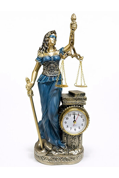 Epilons Figurină Justiție cu ceas din poliester Alk4415