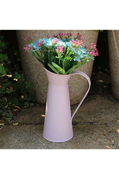 Choice PK 20cm Vintage Shabby Chic Cream Flower Vase Pitcher Jug Metal Coffee...