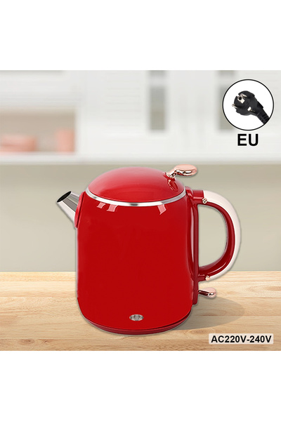 Choice غلاية كهربائية عتيقة من ريد-يو سعة 1 لتر، غلاية كهربائية سلسة، غلاية م...