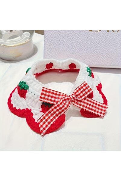 Choice1 مريلة للحيوانات الأليفة قماش منقش الفراولة الحمراء، ربطة عنق ناعمة من...