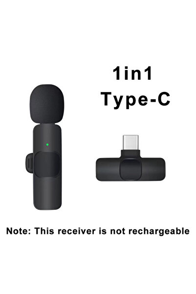 Choice1 ميكروفون لاسلكي محمول من النوع C أسود اللون، مناسب للبث المباشر على ي...
