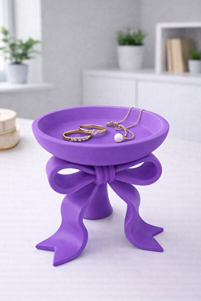 Vescarri Bowknot Detailed Jewelry Bowl – Coquette Aesthetic Ring & Earring Tray