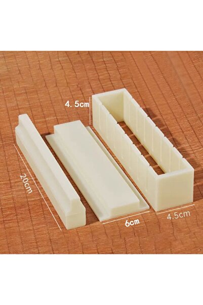 Choice1 White Small Square 3pcs/set Sushi Maker Equipment Kit Plastic Kimbap ...