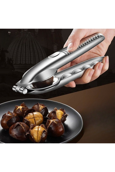 Choice أداة تقشير الجوز بمشبك كستناء فضي، أداة تقشير الجوز بمشبك سريع، أداة ت...