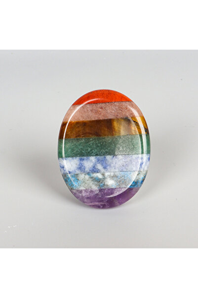 Choice 1 pcs Chakra Palm Stone Natural Crystal Quartz 7 colors Worry Thumb Ge...