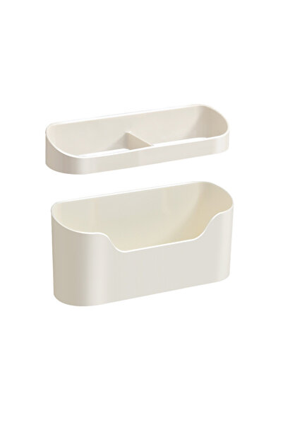 Choice حامل مظلات جداري أبيض متعدد الوظائف من البلاستيك، لتخزين المظلات المنز...