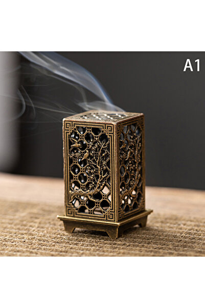 Choice حامل بخور مربع عمودي مصنوع من سبيكة A1، مناسب للاستخدام الداخلي، للعلا...