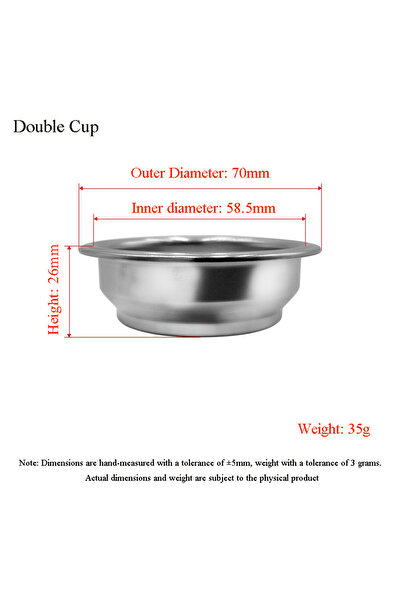 Choice 2 Cup 1 Hole Double-Wall Pressurized Filter Basket, 304 Stainless Stee...