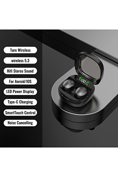 Choice1 سماعات أذن لاسلكية صغيرة سوداء للنوم بتقنية بلوتوث TWS مع ميكروفون، س...