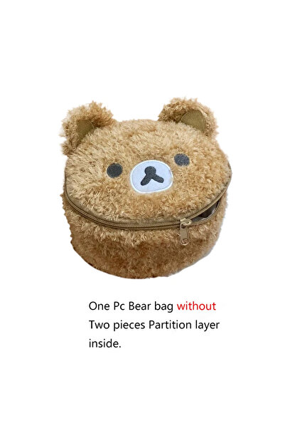 Choice without Layer Portable Cute Bear Japanese Style Plush Bag Cosmetic Bag...