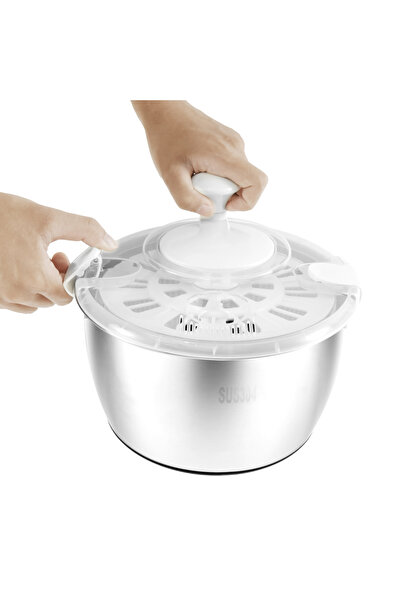 Choice مصفاة سلطة خضراوات سعة 5 لتر، مجفف أوراق الخس، غسالة خضراوات متعددة ال...