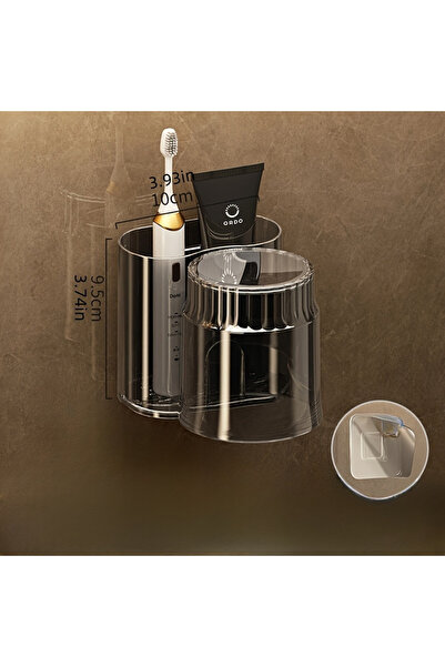 Choice أسود - 2 قطعة 2 قطعة/مجموعة حامل فرشاة أسنان مع كوب غسول فم، رف تخزين ...