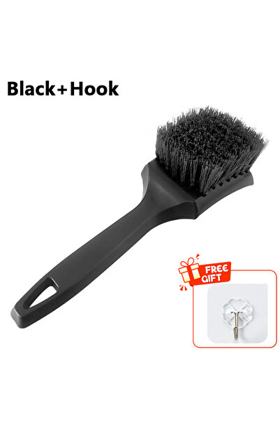 Choice Black - Hooks Household Cleaning Brush Tire Brush Hard Bristle Brush C...