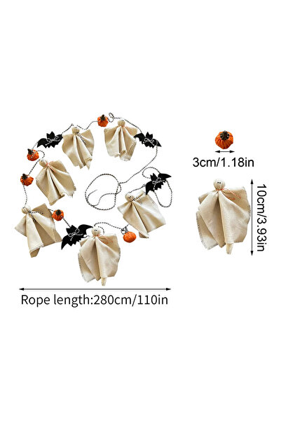 Choice زينة معلقة مخيفة على شكل إكليل أشباح للهالوين من WW، مثالية لحفلات الم...