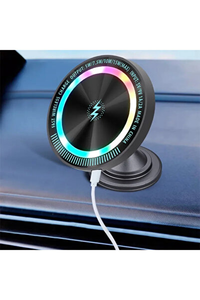 Choice حامل شحن سريع مغناطيسي بقوة 15 واط مع إضاءة RGB، وحامل هاتف قابل للتعد...