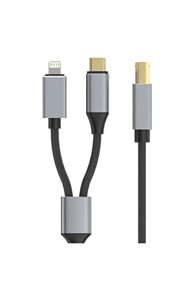 Choice1 كابل طابعة USB أسود بطول 1.5 متر، كابل Lightning إلى USB-B 2.0 MIDI ل...