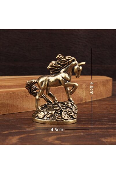 Choice حصان زودياك برونزي عتيق جديد، زينة حيوانية من النحاس الأصفر تحمل رمزية...