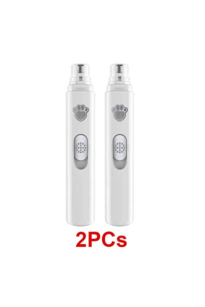 Choice6 قطعتان من مبرد أظافر الكلاب الكهربائي الأبيض، مقص أظافر الحيوانات الأ...