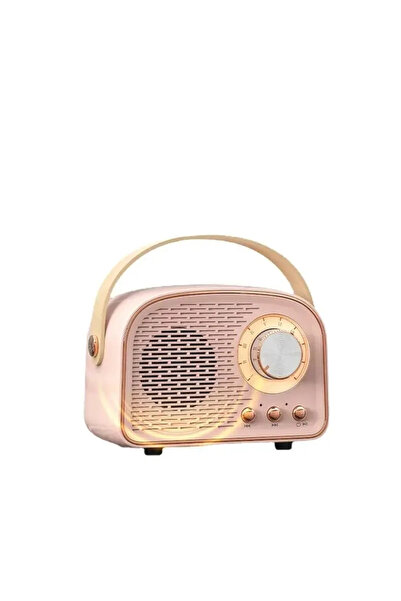 choice2 Pink Retro Bluetooth Speakers USB AUX TF FM Radio Portable Mini Boomb...