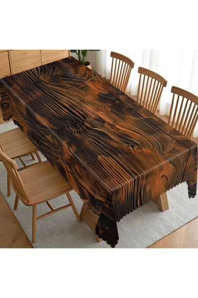 Choice1 مفرش طاولة مفرش طاولة من قطعة واحدة بنمط ريفي، مقاس 140×180 سم، رقم ا...