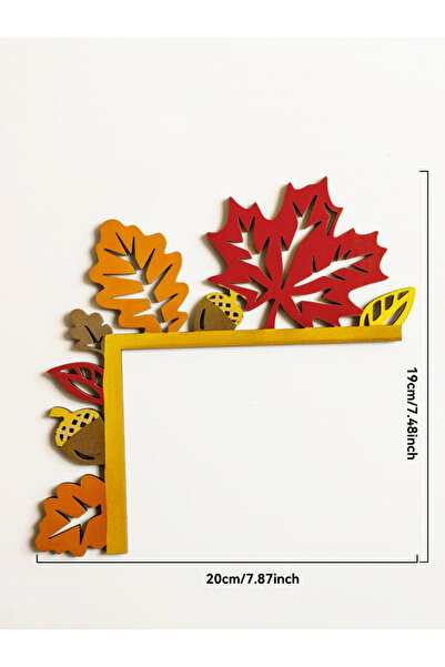 Choice زينة باب على شكل أوراق الخريف MS11284، زينة زاوية باب خشبية ملونة، حصاد