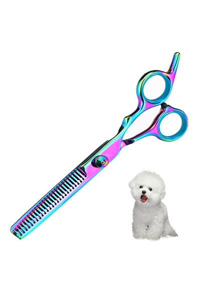 choice2 Rainbow Thinning Professional Stainless Steel Pet Grooming Scissors -...