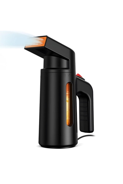 Choice مكواة بخار يدوية سوداء اللون، سرعة 25 ثانية، سعة 180 مل، مكواة بخار قو...