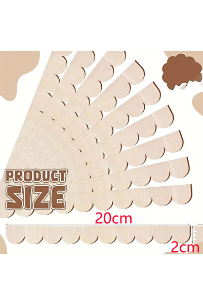 Choice 12PCS 12pcs Wood Border Trim Scalloped Unfinished Decorative Edge Wood...