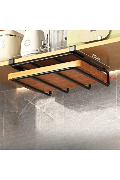 Choice single layer Kitchen Hanging Organizer Rack with Hooks Under Cupboard ...