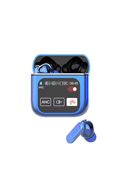 Choice4 سماعات أذن لاسلكية زرقاء SE60 بتقنية إلغاء الضوضاء النشط والمزدوج، شا...