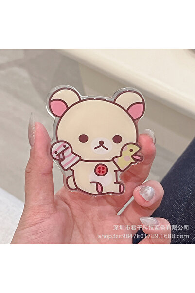 choice2 حامل هاتف ريلاكوما 5 الجديد بتصميم دب أنمي مريح، حامل هاتف قابل للتعد...