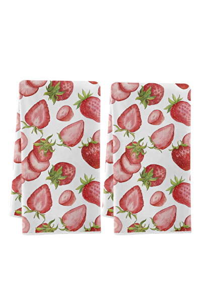 Choice 2pcs Red 2Pcs, Fresh Little Strawberry Kitchen Towels, 40Cm*60Cm Towel...