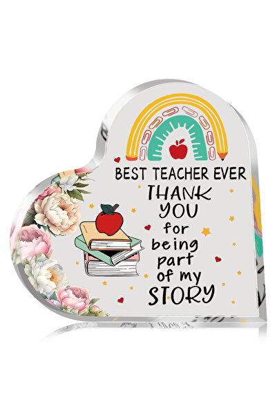 Choice 10x10cm 1PC 1PC Acrylic Heart Plaque for Teacher's Day Gifts, Best Tea...