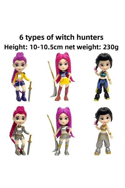 Choice مجموعة من 6 قطع في حقيبة، 6 قطع/مجموعة، مجسمات شخصيات صائدي الشياطين م...