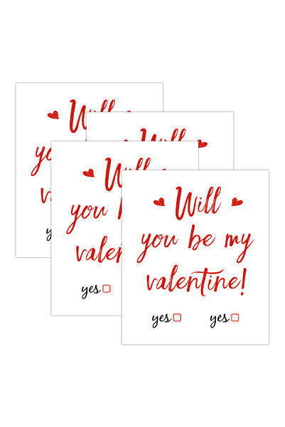 Choice 4pcs a 4pcs Romantic Wine Bottle Stickers-"Will You Be My Valentine",F...