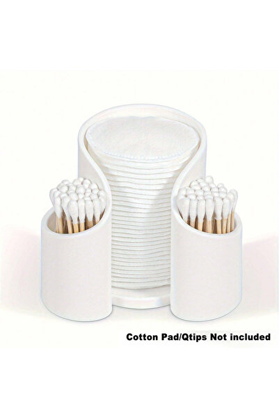 Choice علبة تخزين قطن بيضاء اللون، قطعة واحدة، للسفر، موزع مكتبي، آمنة وخالية...