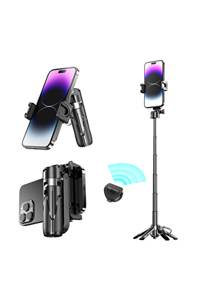 Choice Black 2025 New Handheld Selfie Stick Tripod Stand Foldable Phone Holde...