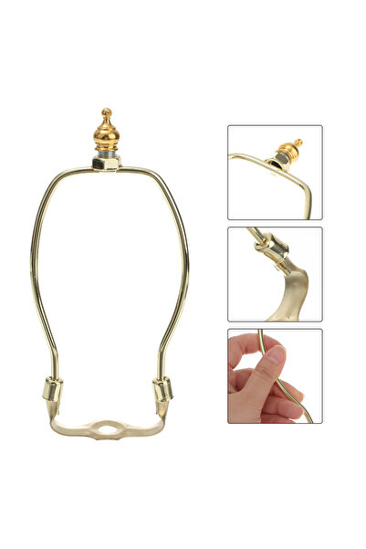 Choice Golden 6 Inches Electroplate Stoving Varnish Horn Frame Lamp Harp Hold...