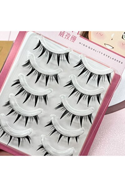 Choice1 01 Faux Mink False Eyelashes 5 Pairs Pack Dramatic Thick Manga Anime ...